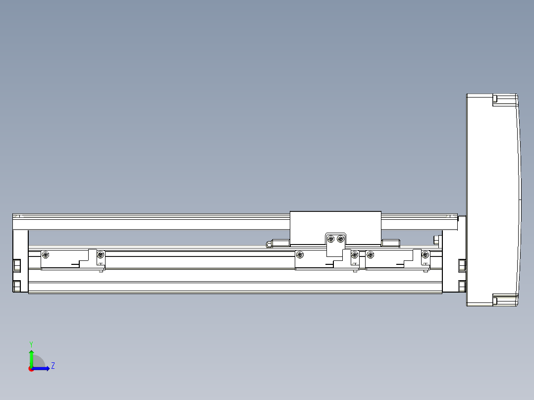 TPA-KNR-86E-1610C-L200A1-MU-P40-N3线性模块铝制底座左视图