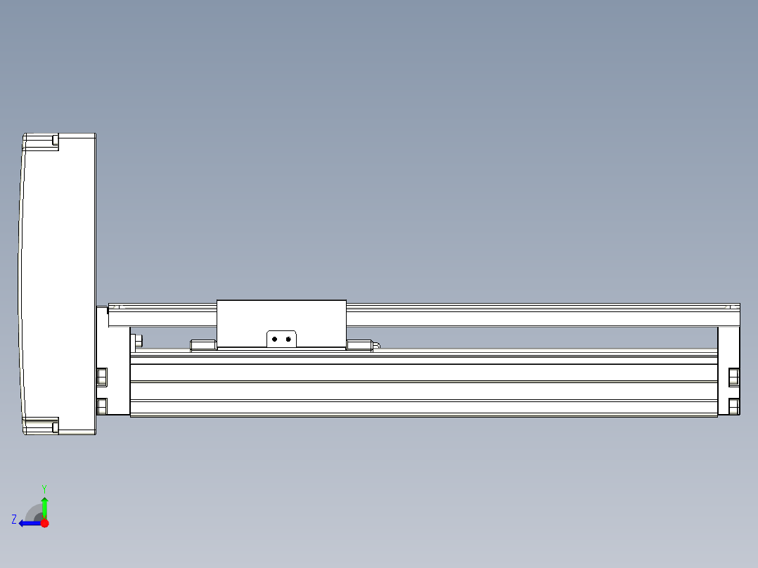 TPA-KNR-86E-1610C-L200A1-MU-P40-N3线性模块铝制底座右视图