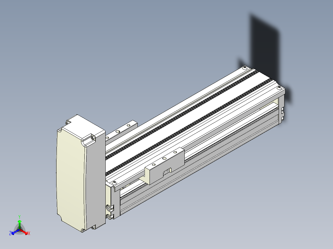 TPA-KNR-86E-1610C-L200A1-MU-P40-N3线性模块铝制底座正等轴测图