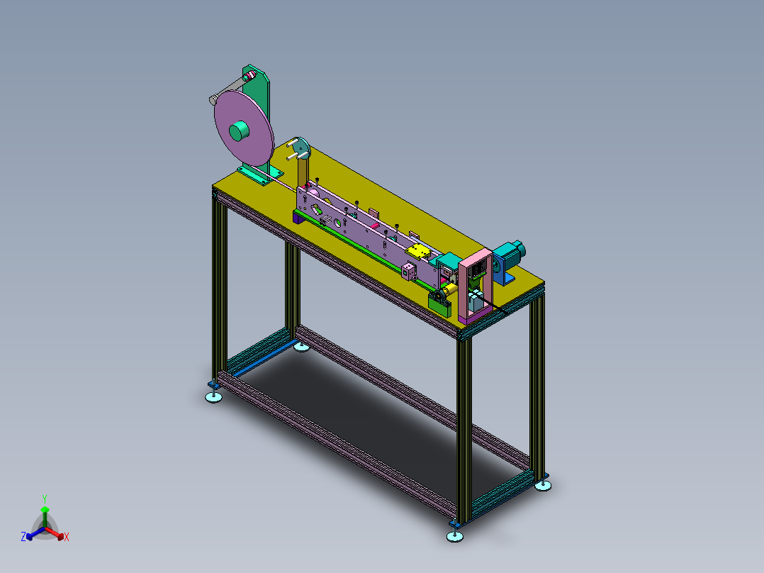 纸带U型成型机sw18可编辑正等轴测图
