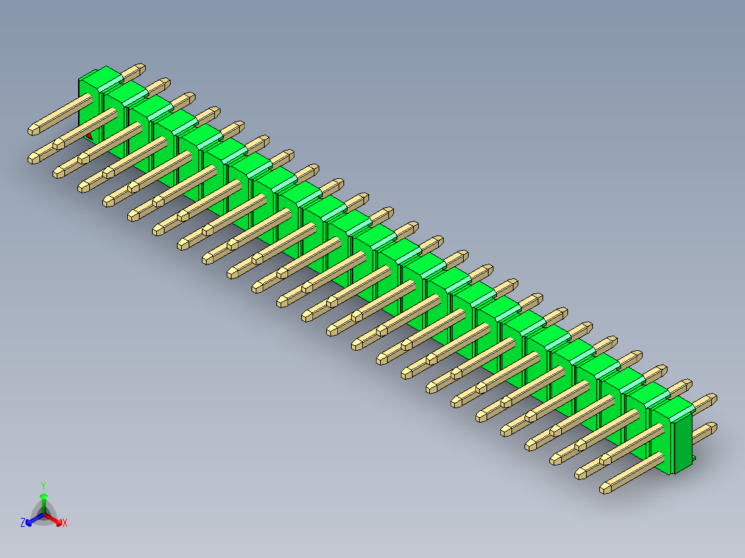 彩色公头100mil（2.54mm）系列-DS1021_green_2x24p_100mil_Type1_rev1.0