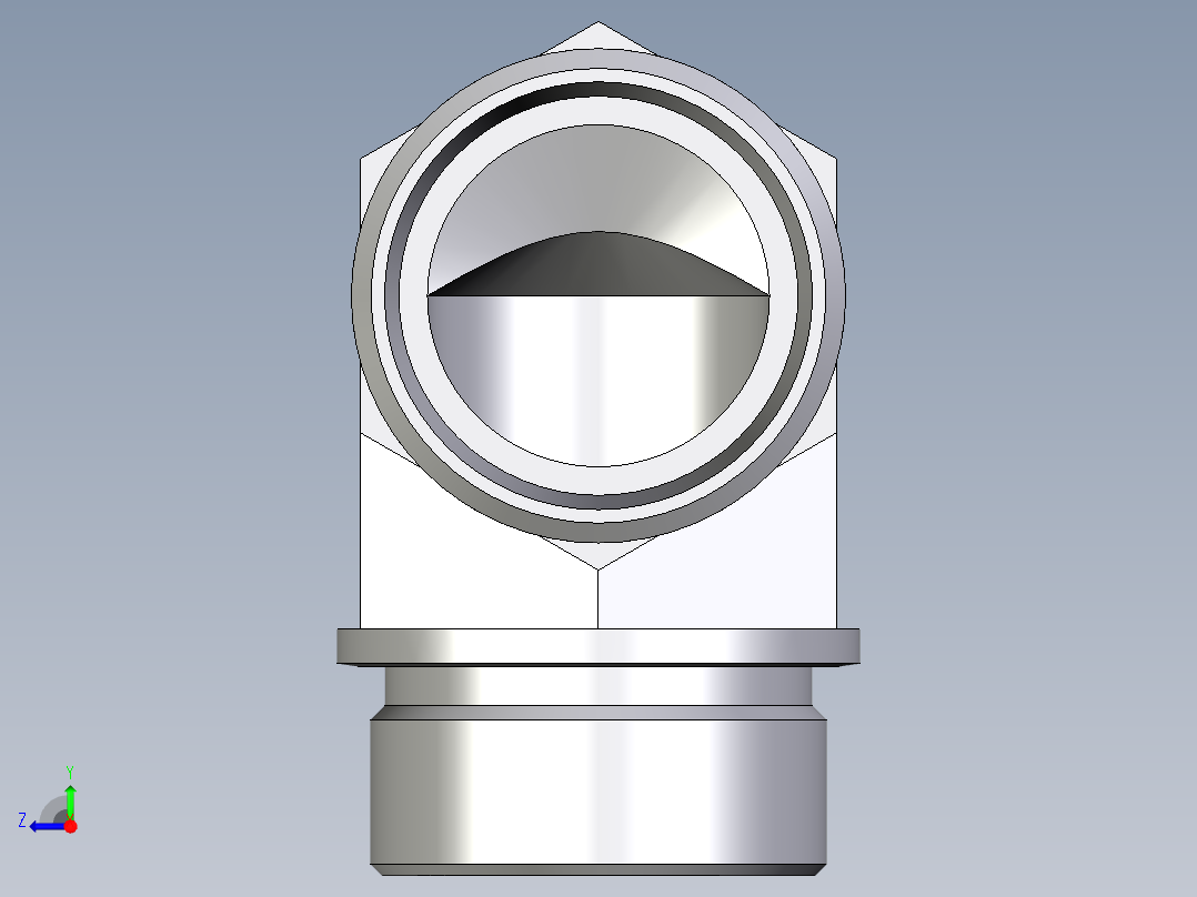 卡套式工业通用硬管接头EO_Male_stud_elbow_WE42LM71X右视图