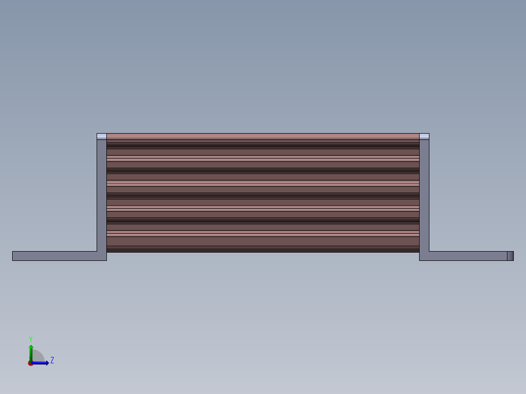 超薄单侧发光LED灯条L型堵头左视图