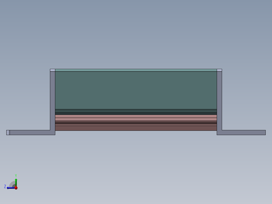 超薄单侧发光LED灯条L型堵头右视图