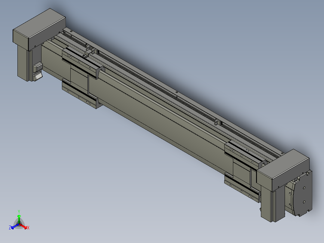 威洛博双电机滑台-VBF14S2-L50-S500-BU-P40-C6正等轴测图