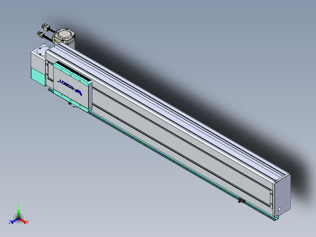 威洛博VBC同步带传动一无尘环境VBC14-L45-S750-BLD-ZP40-C3正等轴测图