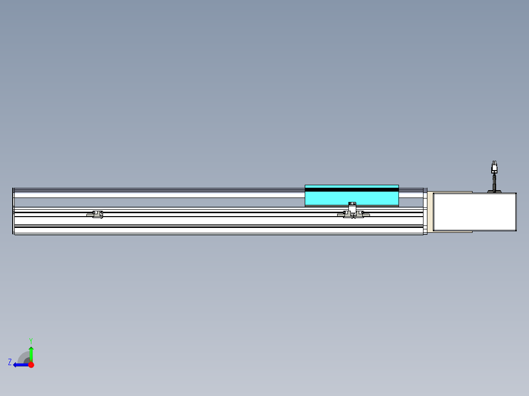 同步带滑台-半封闭B22H-L100-C-S600-R-P75-D3-N5右视图