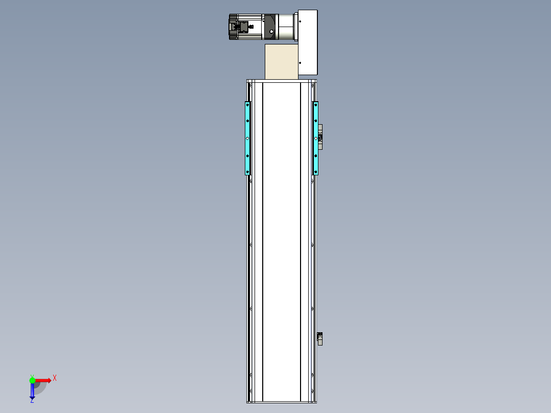 同步带滑台-半封闭B22H-L100-C-S600-R-P75-D3-N5俯视图