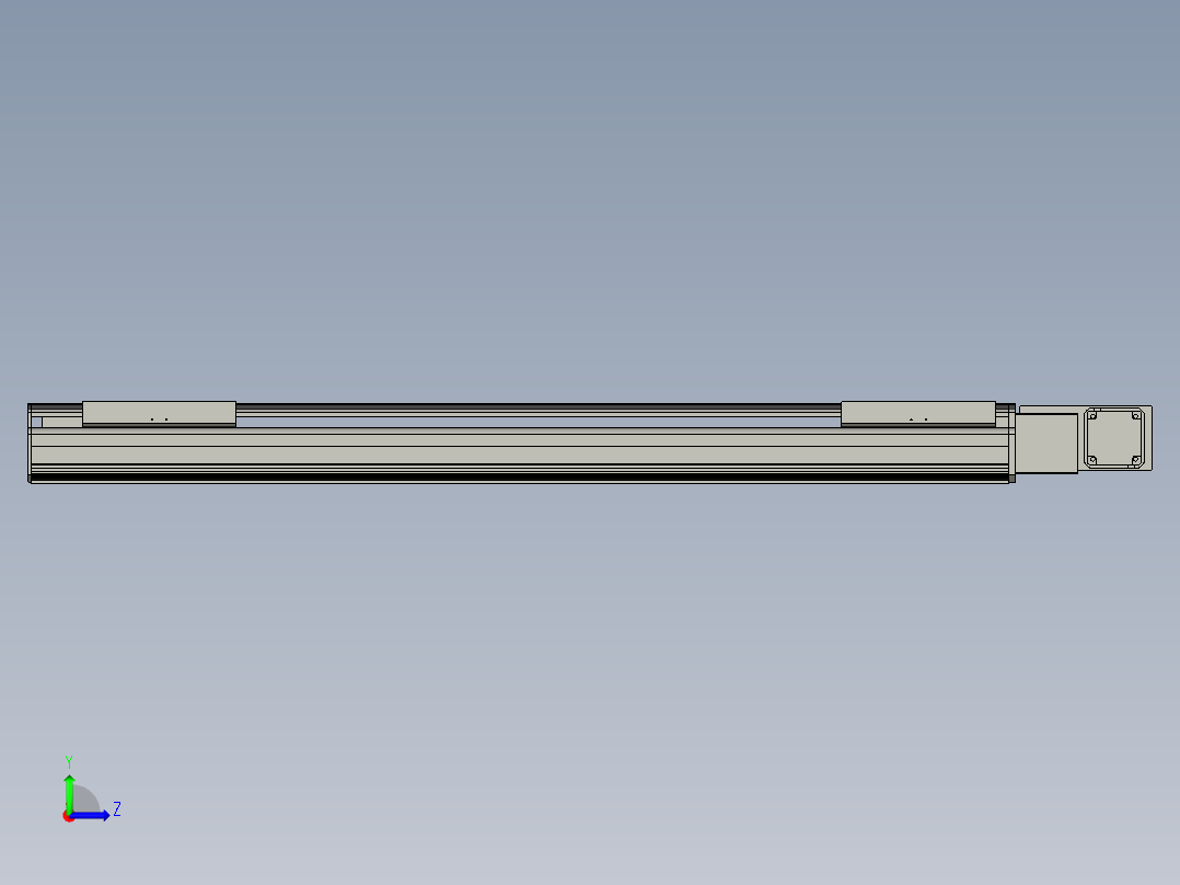 直线模组LHB21-L40-S1100-BR设计图纸左视图
