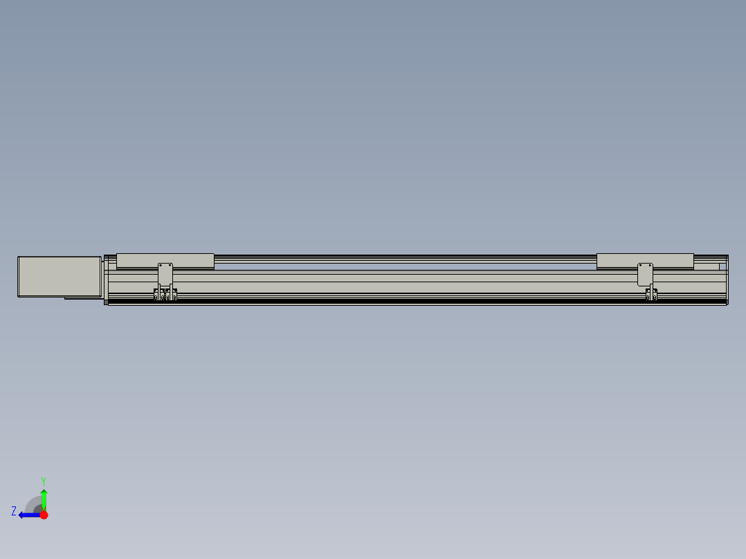 直线模组LHB21-L40-S1100-BR设计图纸右视图