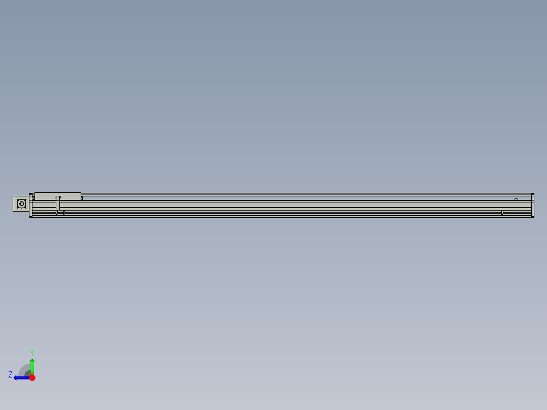 东锦同步带传动-直线滑台模组DH270B-C-L150-S2500-BL-P750W-C3右视图