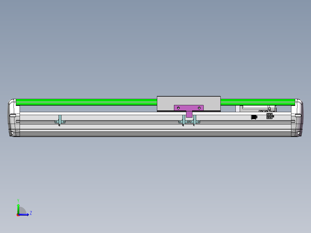 MTH丝杆半封闭模组MTH17-M-400W左视图