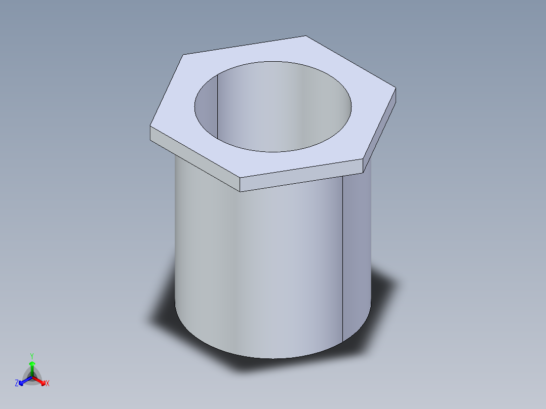 CPVC管件16-Sch80_ReducerBushing_SxSPIG_9837-101_0.75in x 0.5in正等轴测图