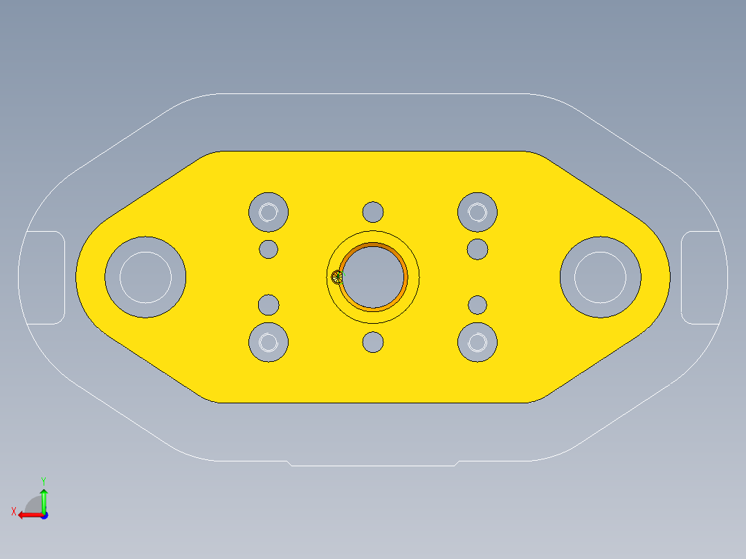 指针冲孔落料复合模（CAD图+UG三维）后视图