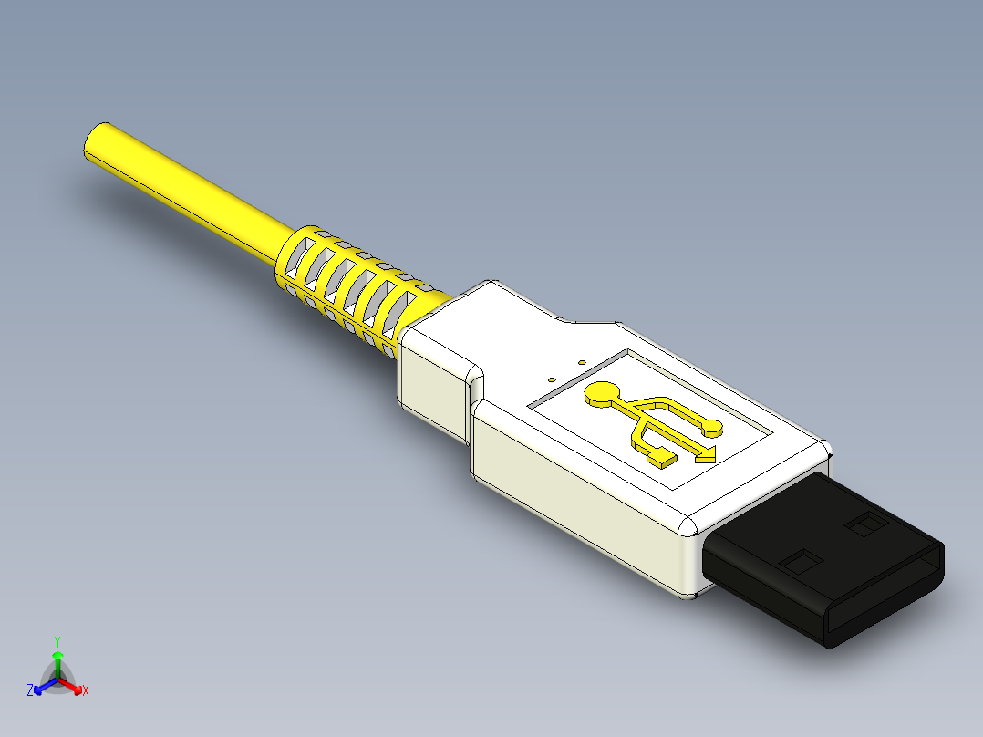 USB 电脑正等轴测图