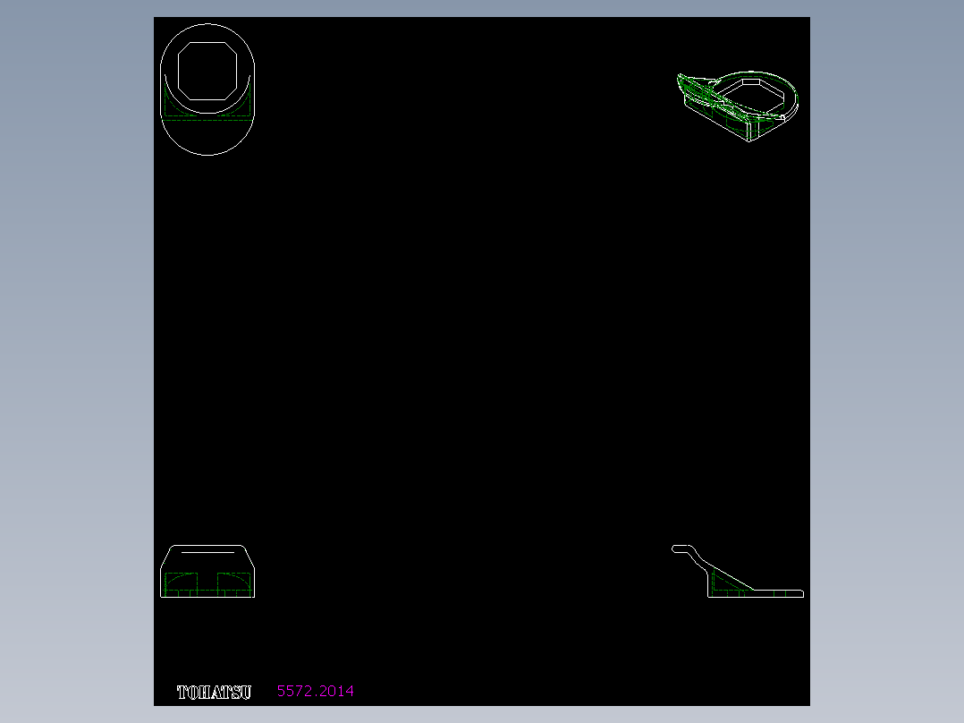 鎖(內六角型)5572-2D多系列多零件图纸模型