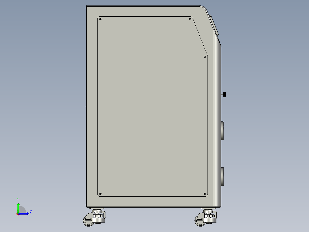 氮气发生器机箱左视图