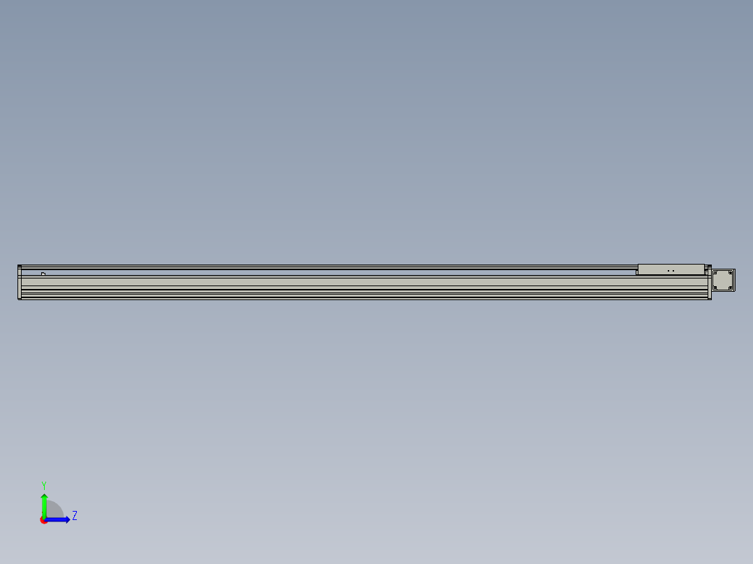 东锦同步带传动-直线滑台模组DH270B-C-L150-S2400-BL-P750W-C3左视图