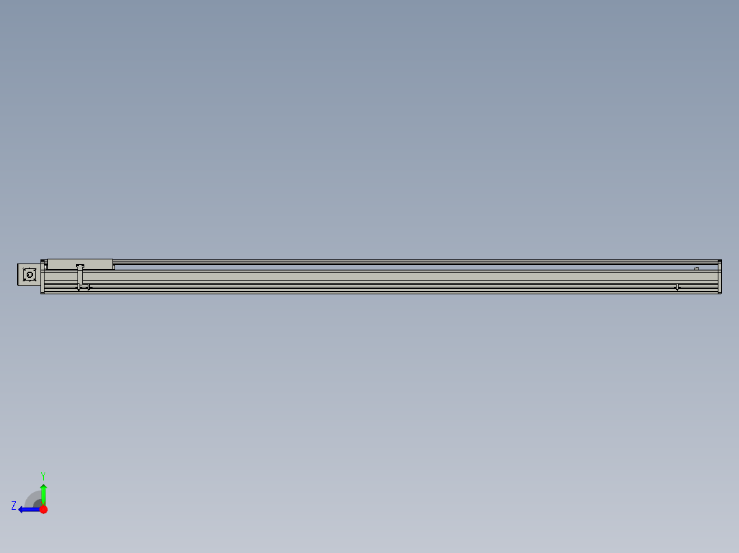 东锦同步带传动-直线滑台模组DH270B-C-L150-S2400-BL-P750W-C3右视图