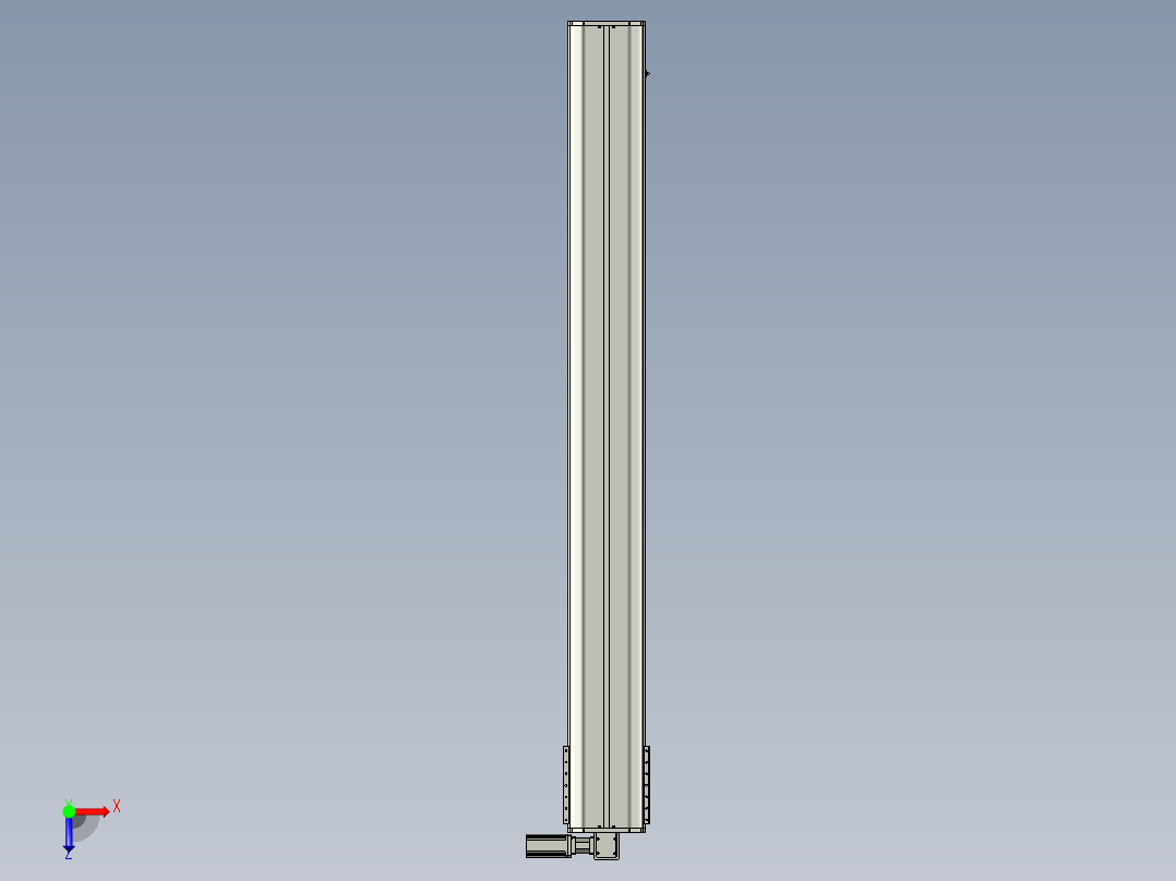 东锦同步带传动-直线滑台模组DH270B-C-L150-S2400-BL-P750W-C3俯视图