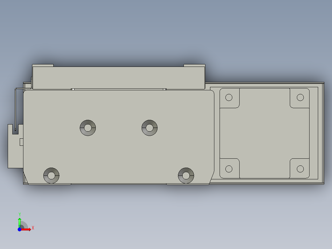 直线模组LHC17-S650-R设计图纸前视图