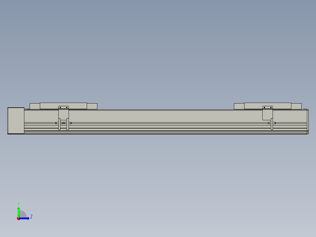 直线模组LHC17-S650-R设计图纸左视图