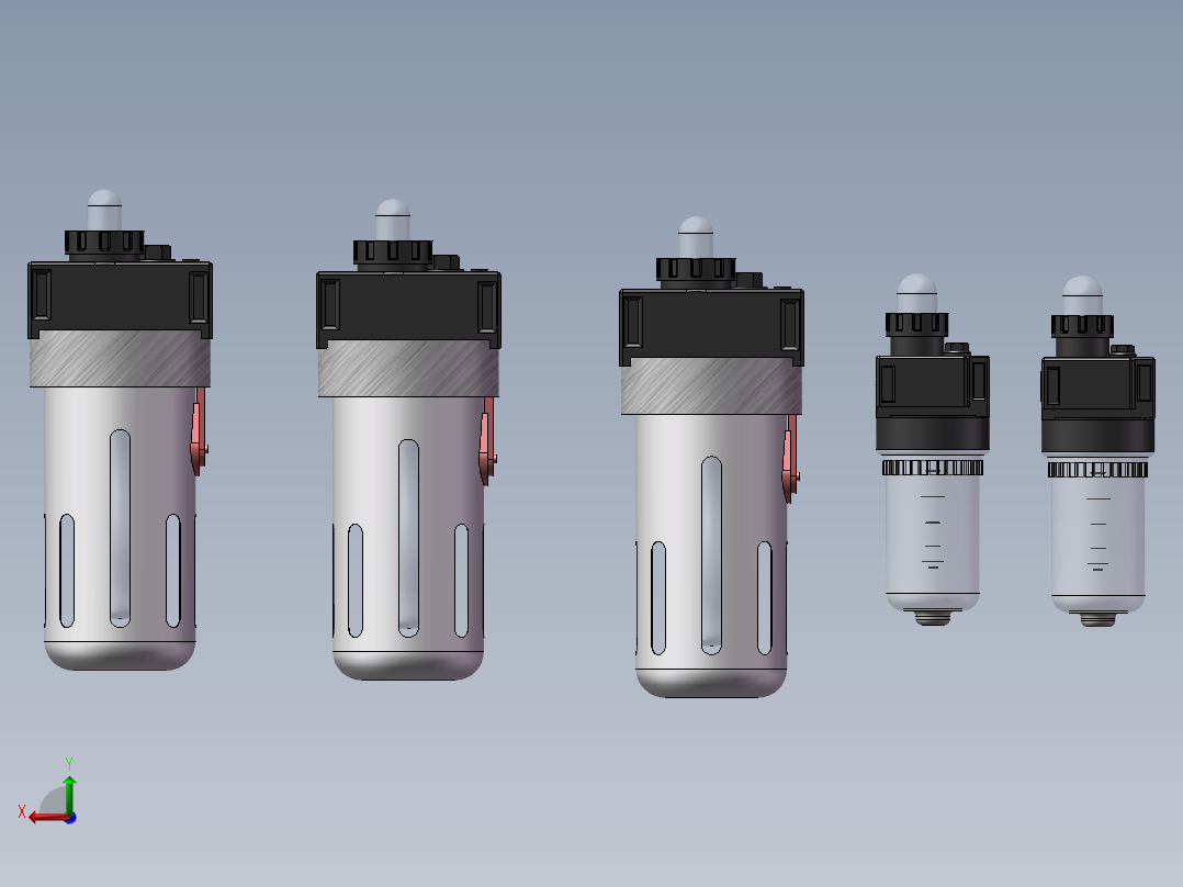 油雾器AL与BL系列5款后视图