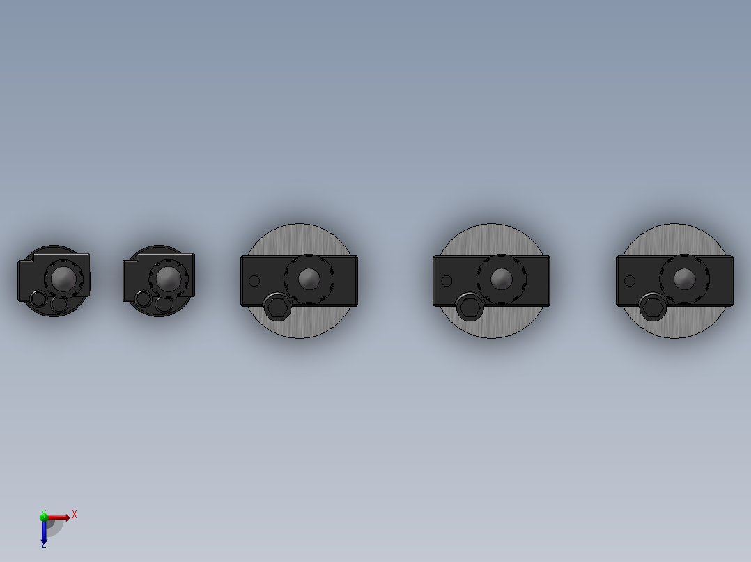 油雾器AL与BL系列5款俯视图