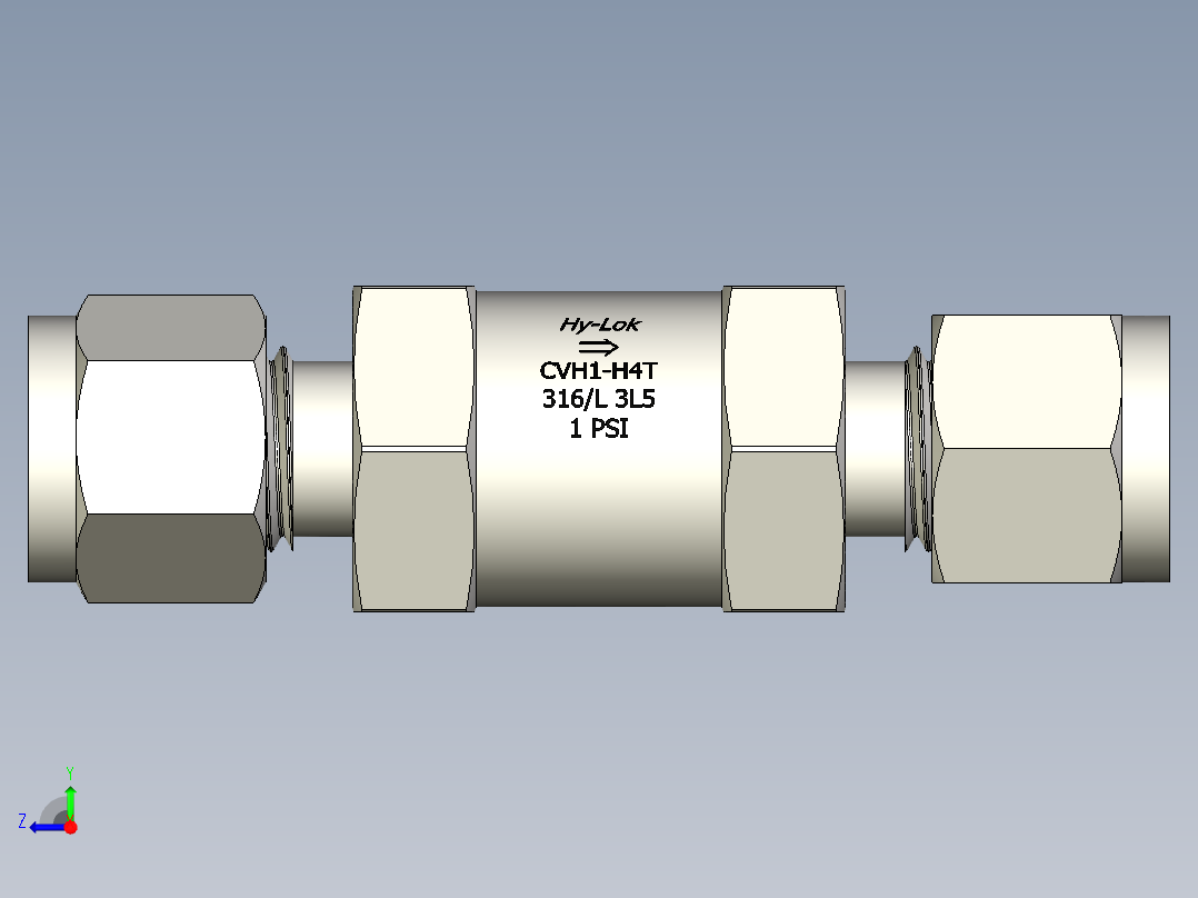 700H系列高压紧凑型止回阀右视图