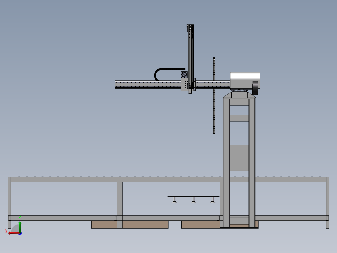 取玻璃码垛机械后视图