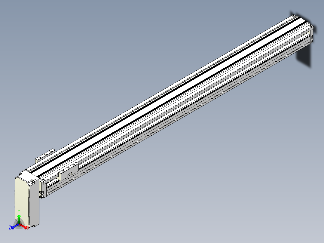 TPA-KNR-86E-1610C-L1000A1-MP-H40-N3线性模块铝制底座正等轴测图