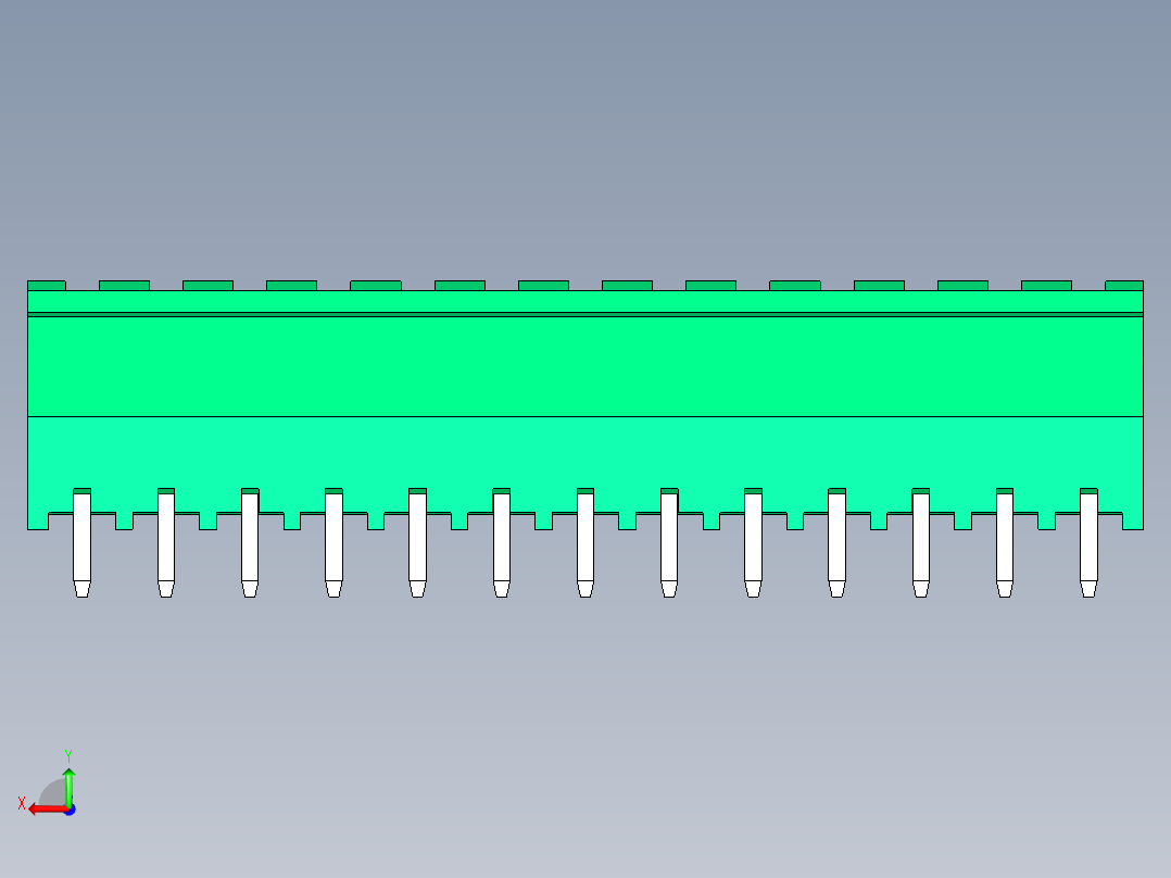 DEGSON 2EDG 系列 5.0mm 可插拔接线端子组-2EDGLC-5.0-13P-14-00AH后视图