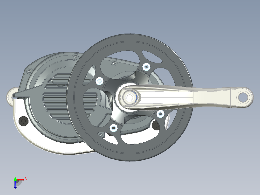 巴旺M620G510型电动自行车俯视图