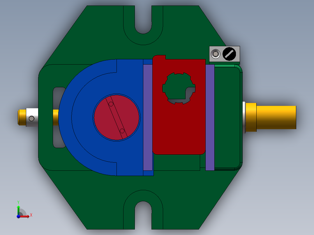 831003拨叉加工工艺及铣左端面75-40夹具设计【含三维SolidWorks】前视图