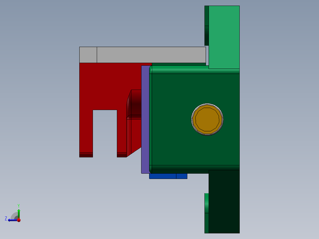 831003拨叉加工工艺及铣左端面75-40夹具设计【含三维SolidWorks】右视图