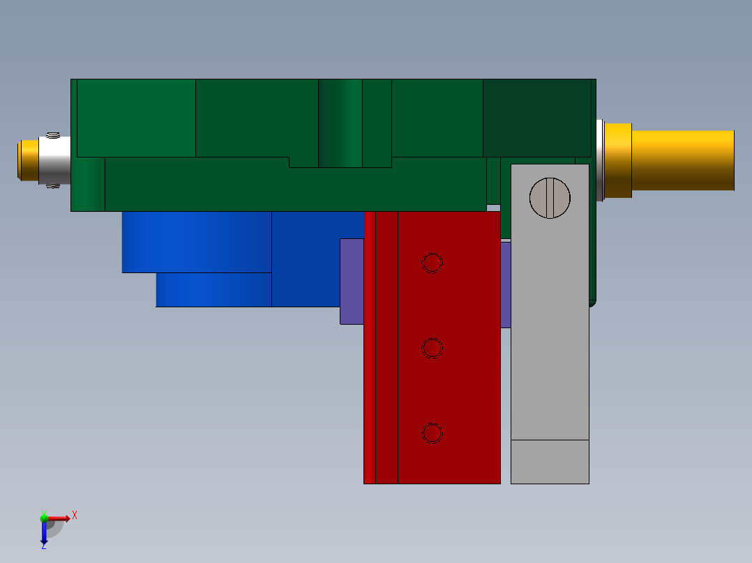 831003拨叉加工工艺及铣左端面75-40夹具设计【含三维SolidWorks】俯视图