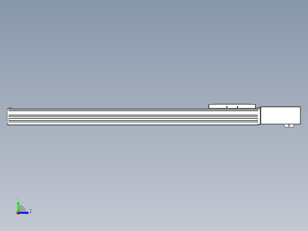 同步带全封闭直线模组TPA-HCB-120D-90-L700-ML-Y-P40-N3左视图
