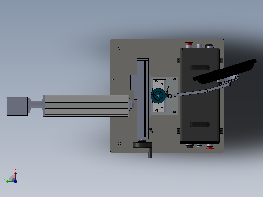 飞行光纤打标机俯视图