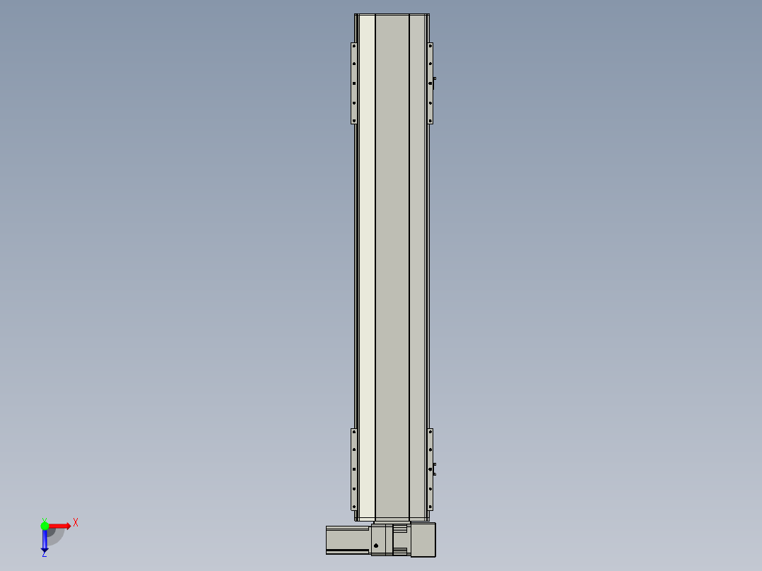 直线模组LHB21-L40-S1050-RU设计图纸俯视图