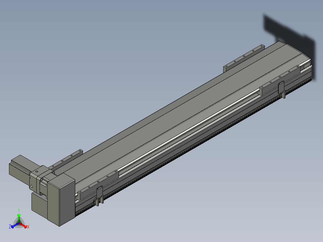直线模组LHB21-L40-S1050-RU设计图纸正等轴测图