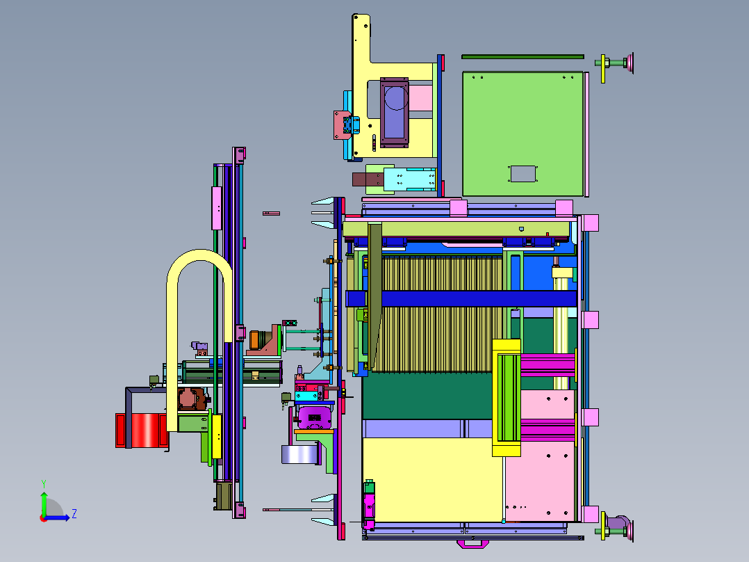吸塑料盘通用上料装置左视图