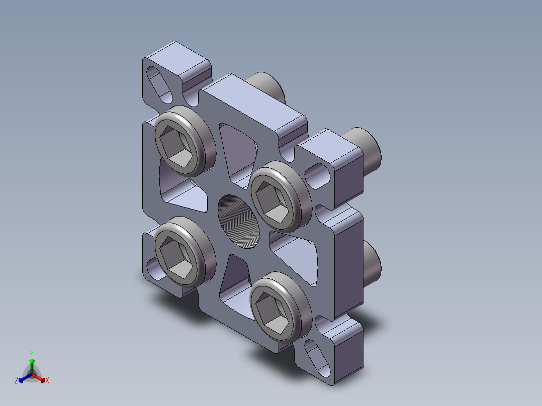 铝型材及其附件5.32.40.8080.M20正等轴测图