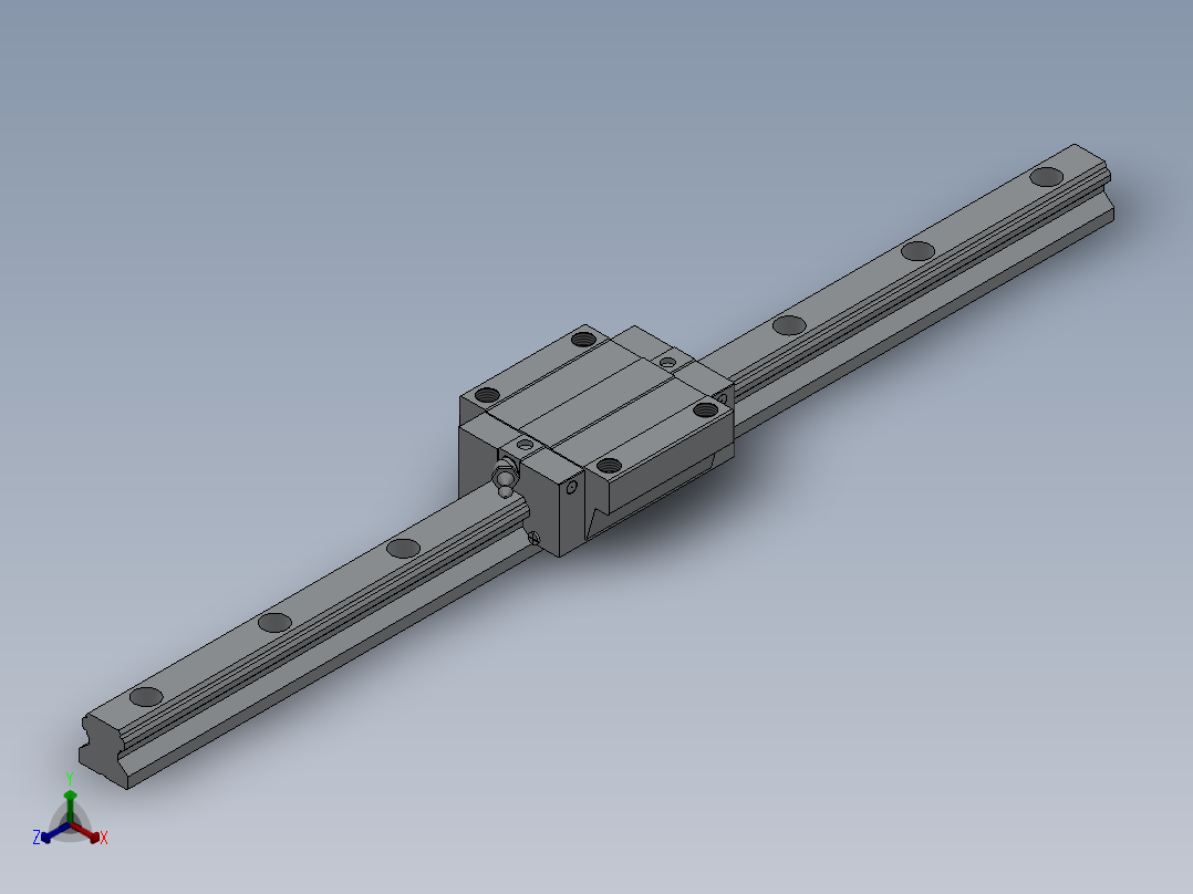 滑块HGW25CC正等轴测图