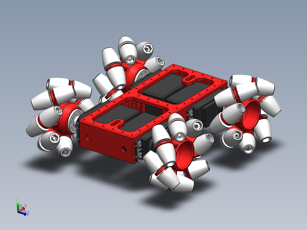 Oddbot麦克纳姆轮平台小车模型<span style='color: red'>3D</span>图纸 STEP格式