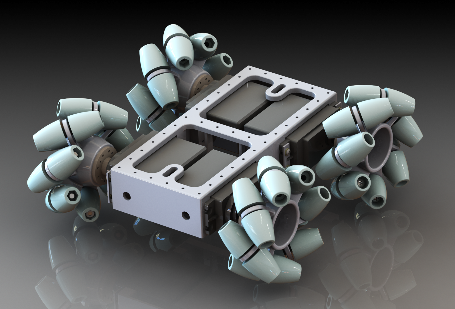 Oddbot麦克纳姆轮平台小车模型3D图纸 STEP格式