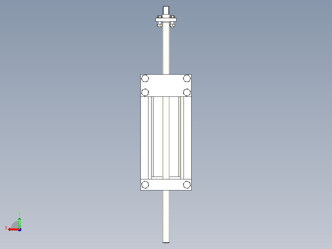 TD75型带式输送机螺旋拉紧装置 TD2D1后视图