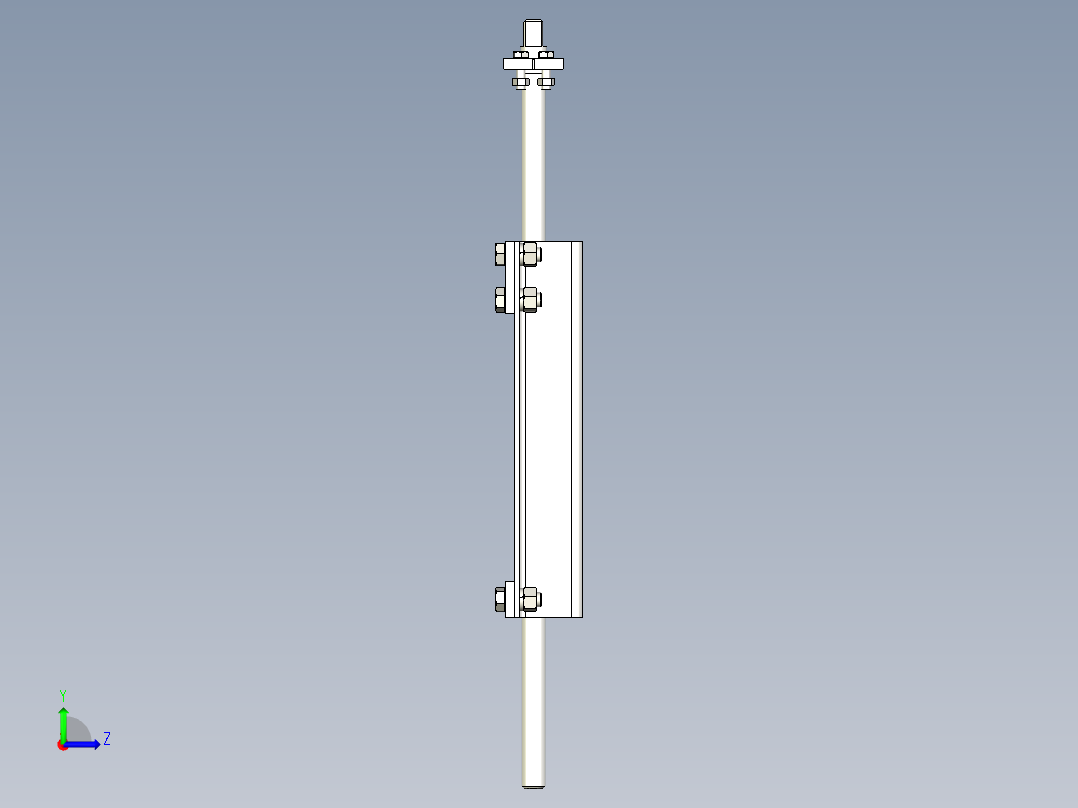 TD75型带式输送机螺旋拉紧装置 TD2D1左视图