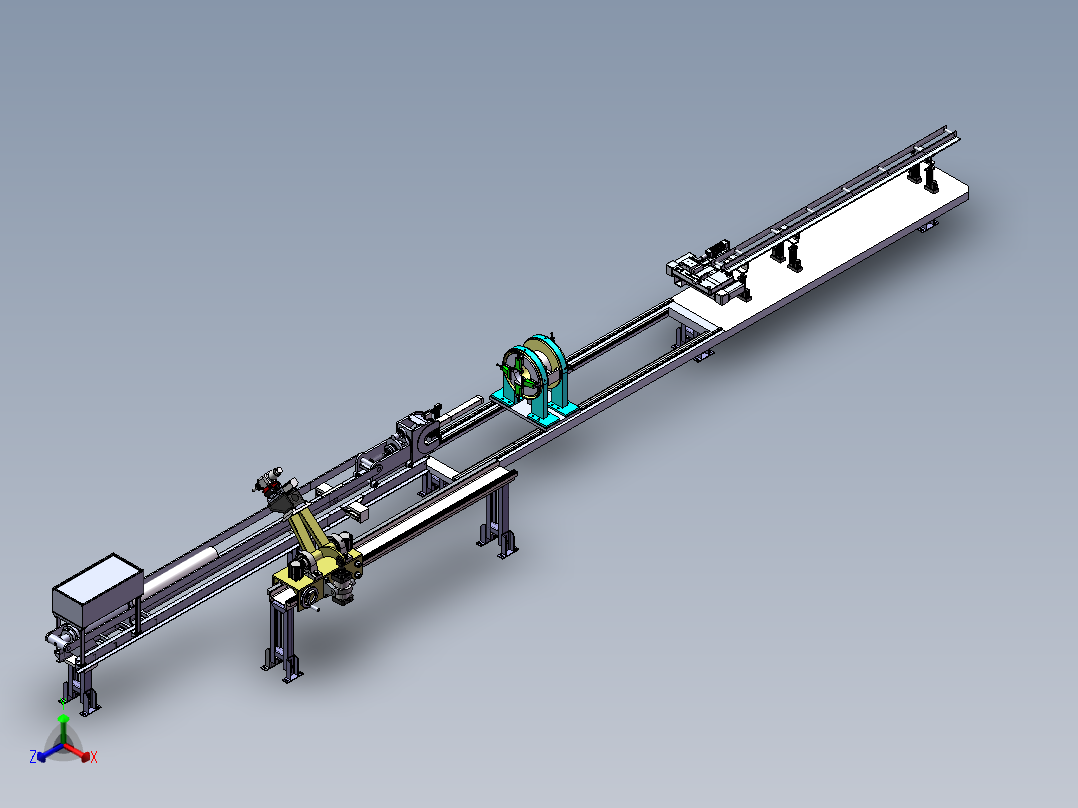 门窗型材切割机正等轴测图