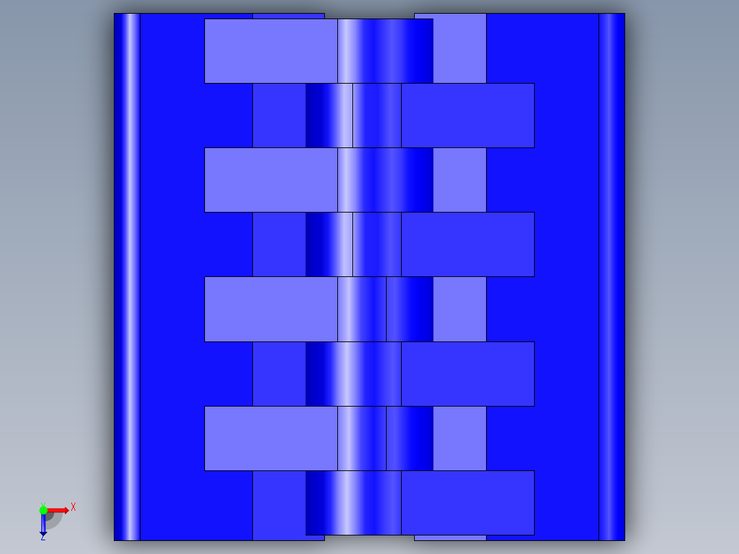 工程塑膠鉸鏈(B)CFA-3D多系列多零件图纸模型俯视图