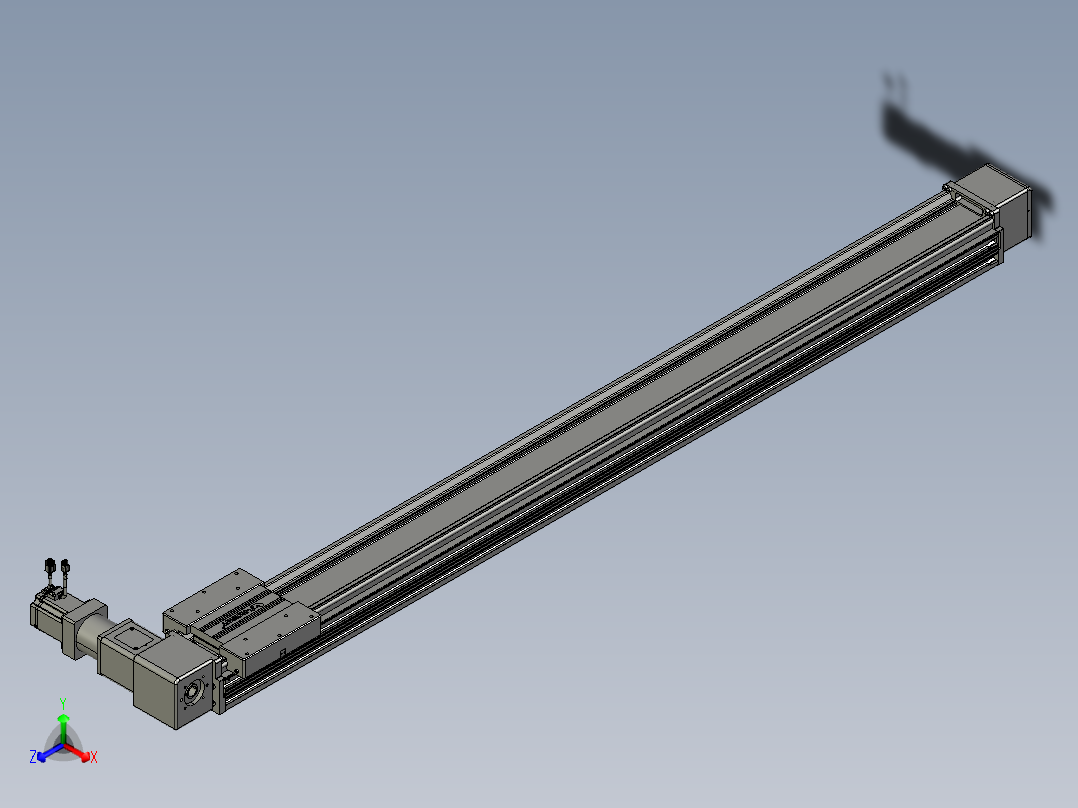 威洛博直线电机模组EB16-L208-S1850-R-ZP75-MS3-5K正等轴测图
